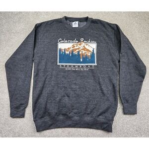 Prarie Mountain Size Medium Grey Soft Sweatshirt Colorado Rockies Steamboat